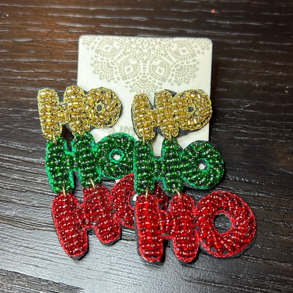 Jewelry - New! Holiday earrings Ho Ho Ho